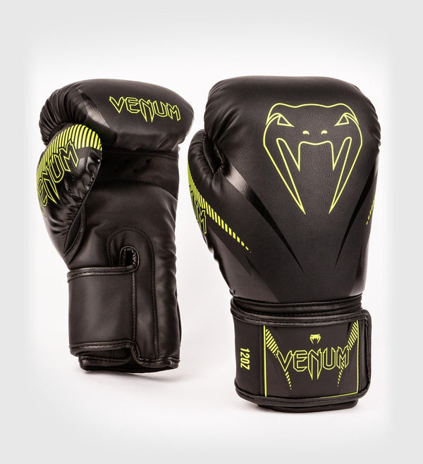 Venum Impact Boxing Gloves – Black/Neo Yellow
