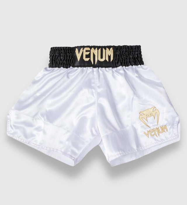 Venum Kickboxing shorts Classic 2.0 – White/Black/Gold – Shorts