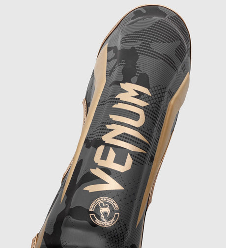 Venum Schienbeinschoner Elite – Camo Grau/Gold – Schienbeinschoner