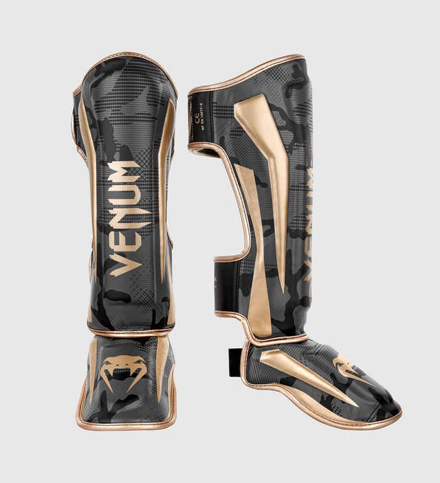 Venum Shin guards Elite – Camo Grey/Gold – Shin guards