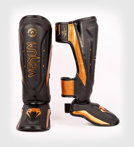 Venum Shin guards Elite Evo – Black/Bronze – Shin guards