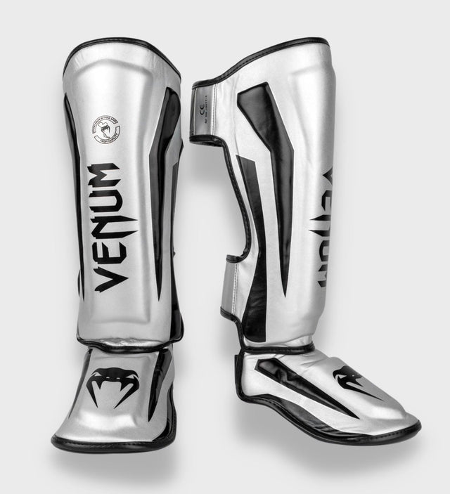 Venum Shin guards Elite – Silver/Black – Shin guards