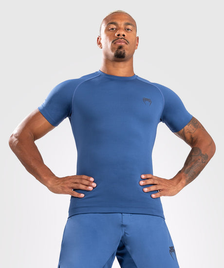 Venum Rashguard Contender Short Sleeves - Blue - Rashguard