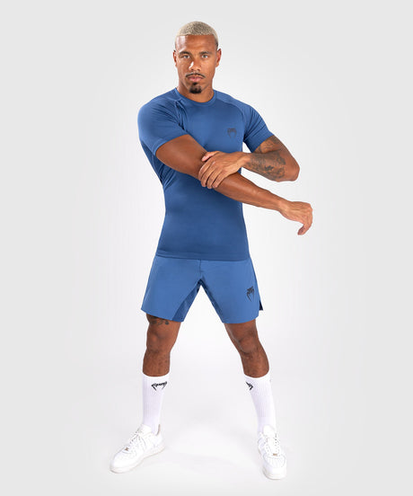 Venum Rashguard Contender Short Sleeves - Blue - Rashguard