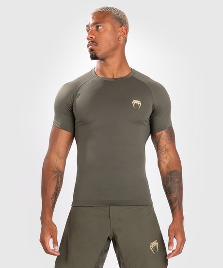 Venum Rashguard Contender Short Sleeves - Khaki Green - Rashguard