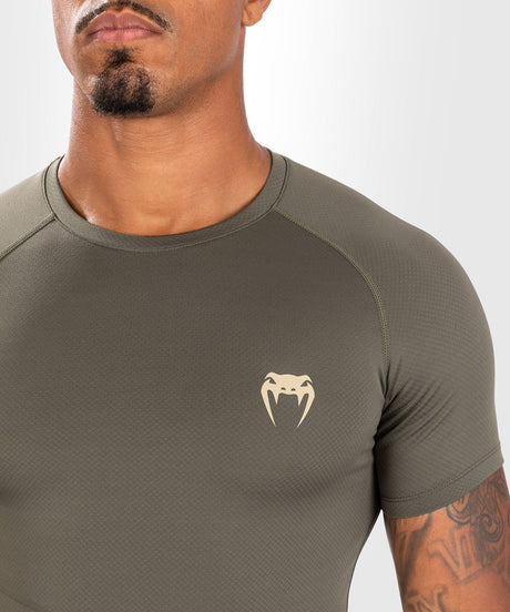 Venum Rashguard Contender Short Sleeves - Khaki Green - Rashguard