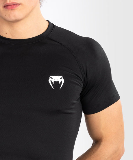 Venum Rashguard Contender Short Sleeves - Black/White - Rashguard