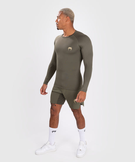 Venum Rashguard Contender Long Sleeves - Khaki Green - Rashguard