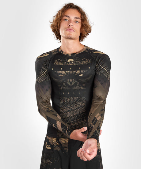 Venum Rashguard Gorilla Jungle Long Sleeves – Black/Brown – T-shirt