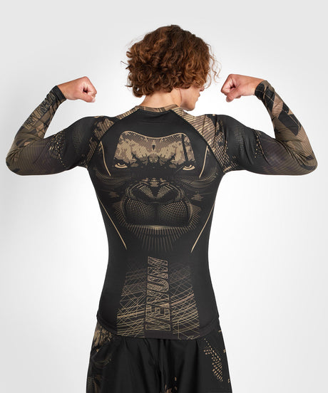 Venum Rashguard Gorilla Jungle Long Sleeves – Black/Brown – T-shirt