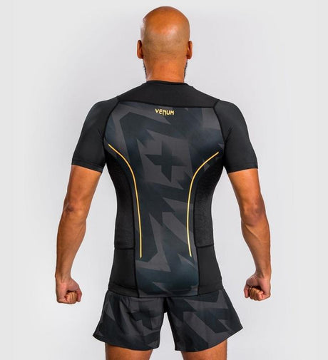 Venum Rashguard Razor Short Sleeves - Black/Gold - Rashguard